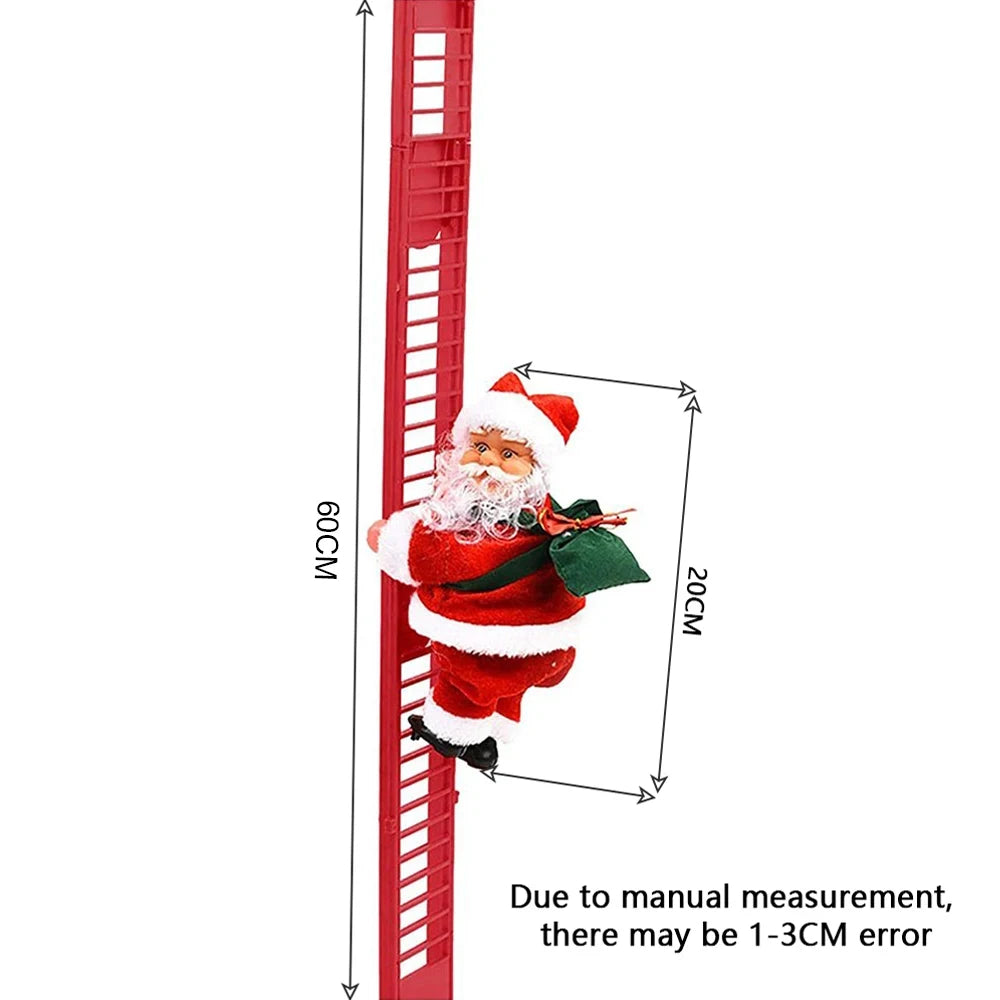 Electric Climbing Ladder Santa Claus Doll