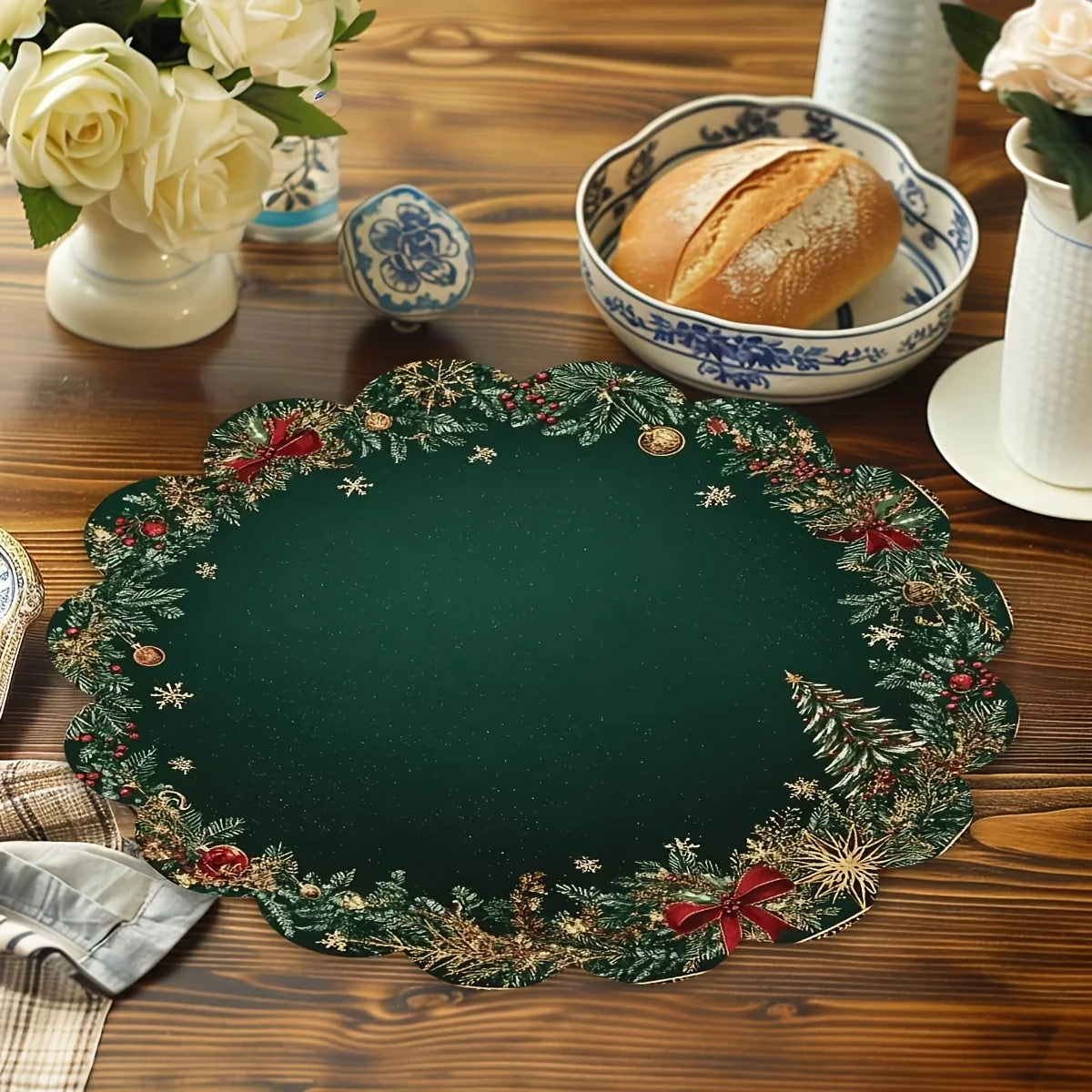 Emerald Luxe Placemats Set (2/4 pcs)