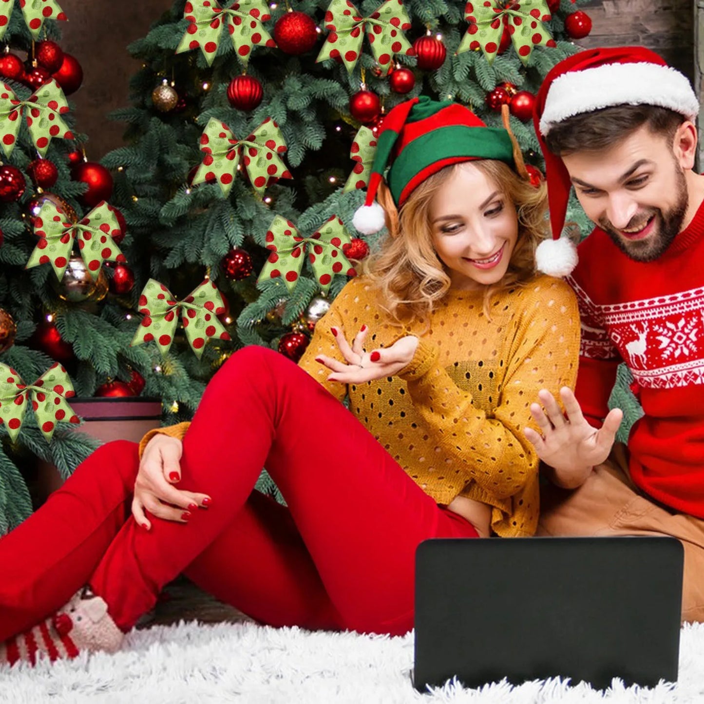 Holiday Ribbon Bows (12 pcs)