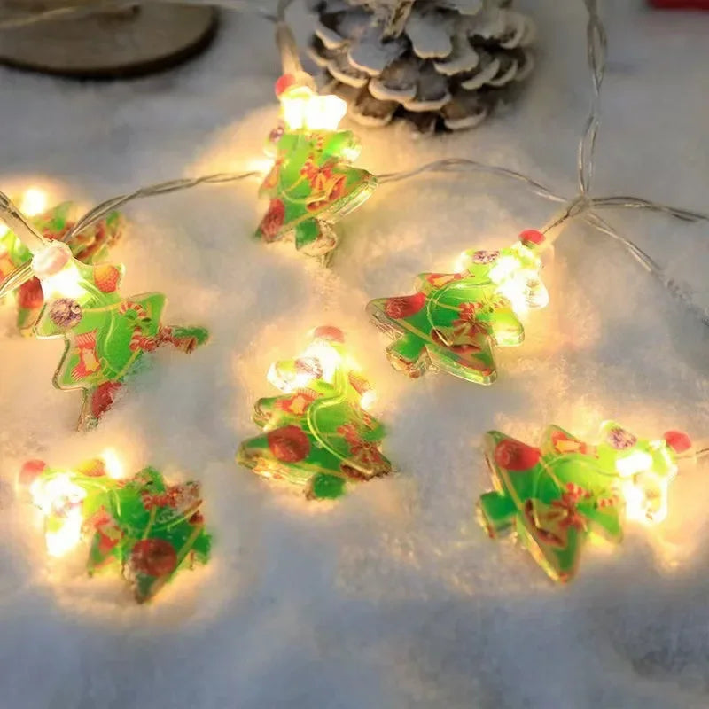 Twinkle Santa & Snowman LED Garland