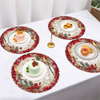 Crimson Gold Placemats Set (4 pcs)