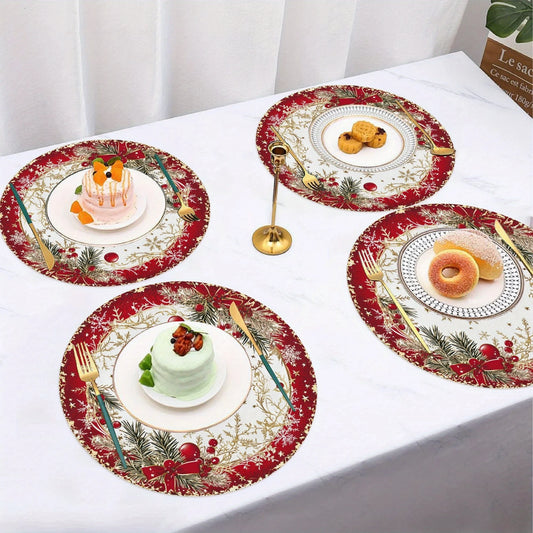 Crimson Gold Placemats Set (4 pcs)
