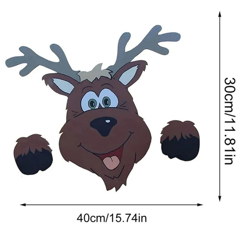 PeekSanta  Christmas Garden Fence Decor – Santa, Penguin & Friends