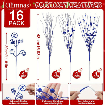 Glitter Berry & Flower Bouquet Set (8/16pc)