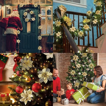 Glitter Bloom Christmas Flower Set (8/16 pcs)