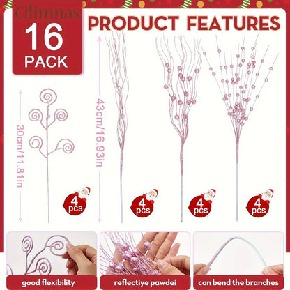 Glitter Berry & Flower Bouquet Set (8/16pc)