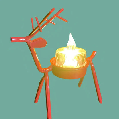 Midnight Reindeer Candle Holders