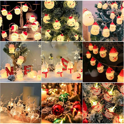 Twinkle Santa & Snowman LED Garland