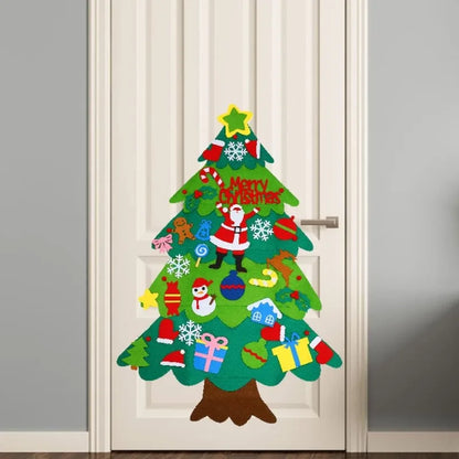 WonderFelt Kids DIY Christmas Tree Set with LED Lights