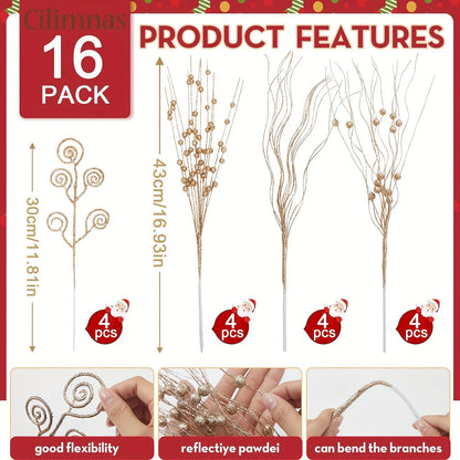 Glitter Berry & Flower Bouquet Set (8/16pc)