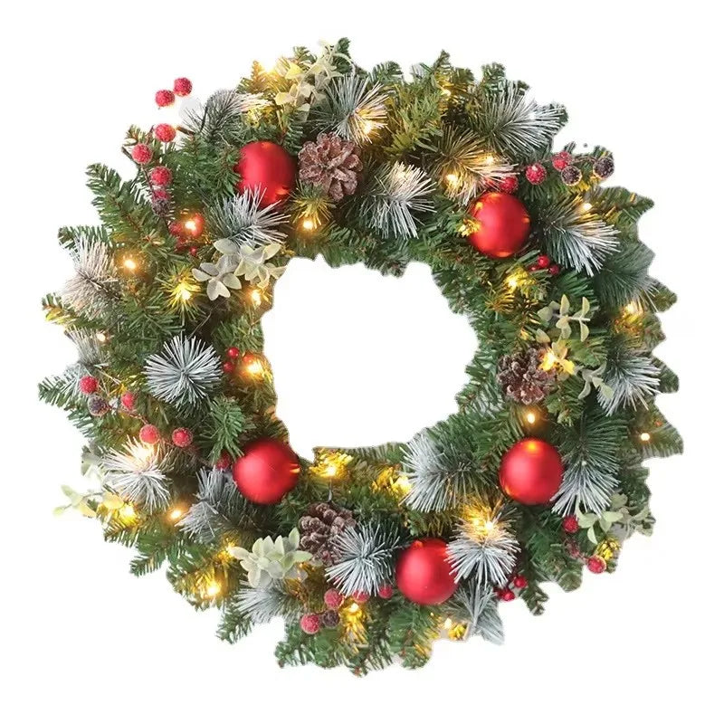 Elegant Red Glow Wreath