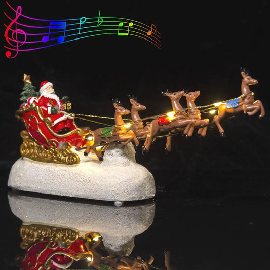 Santa’s Sleigh Village Ornament