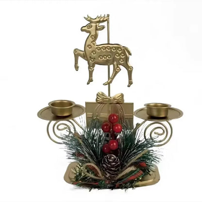 Golden Noel Candle Holder