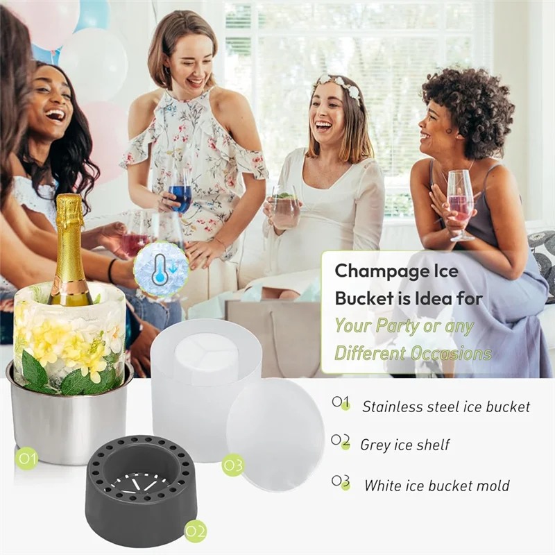 Champagne Bloom Ice Mold