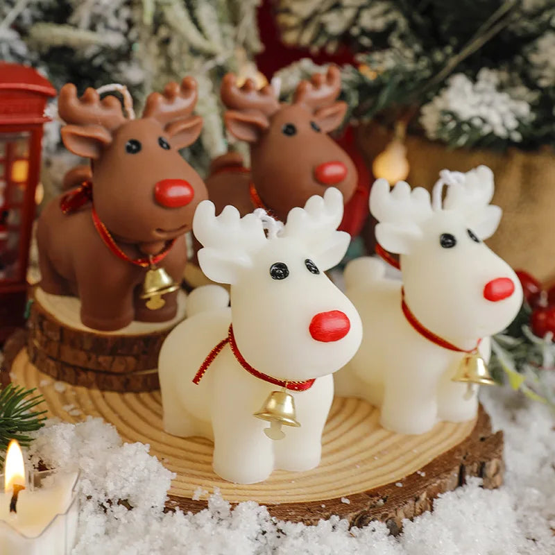 Frosted Reindeer Candle
