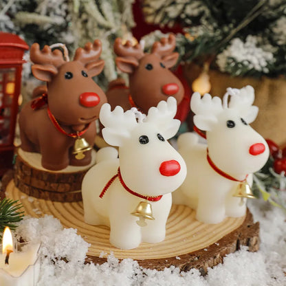 Frosted Reindeer Candle