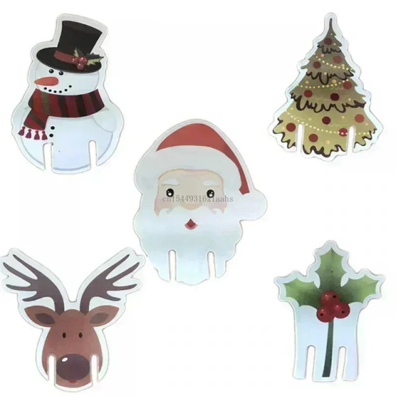 FestiveGlass Cup Cards – Santa Hat Wine Tags (10–30 pcs)