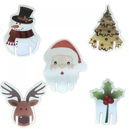 FestiveGlass Cup Cards – Santa Hat Wine Tags (10–30 pcs)