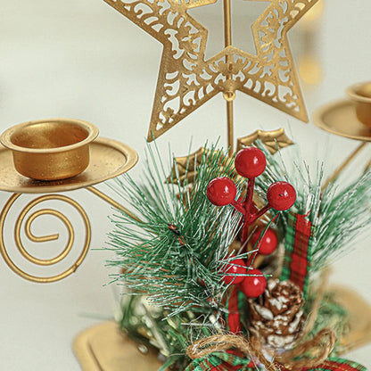 Golden Noel Candle Holder