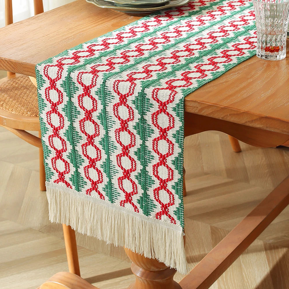Boho Tassel Table Runner