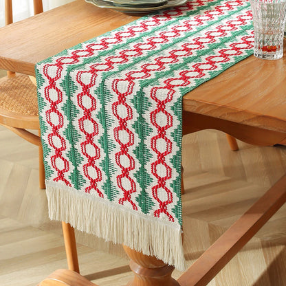 Boho Tassel Table Runner