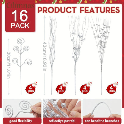 Glitter Berry & Flower Bouquet Set (8/16pc)