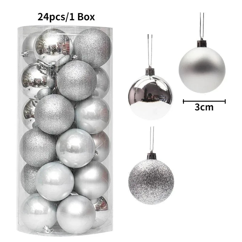 Classic 3CM Christmas Ball Set (36 pcs)