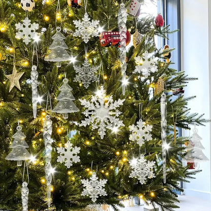 Crystal Snowflake Pendant Set