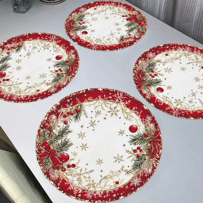 Crimson Gold Placemats Set (4 pcs)