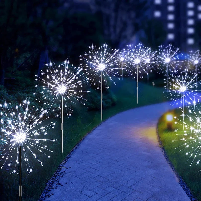 StarlitBurst Solar LED Firework Lights