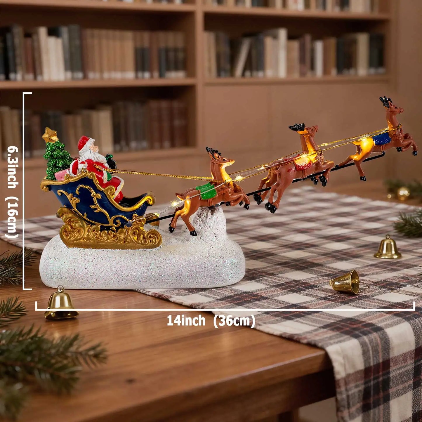 Santa’s Sleigh Village Ornament