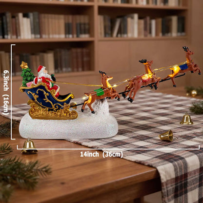 Santa’s Sleigh Village Ornament