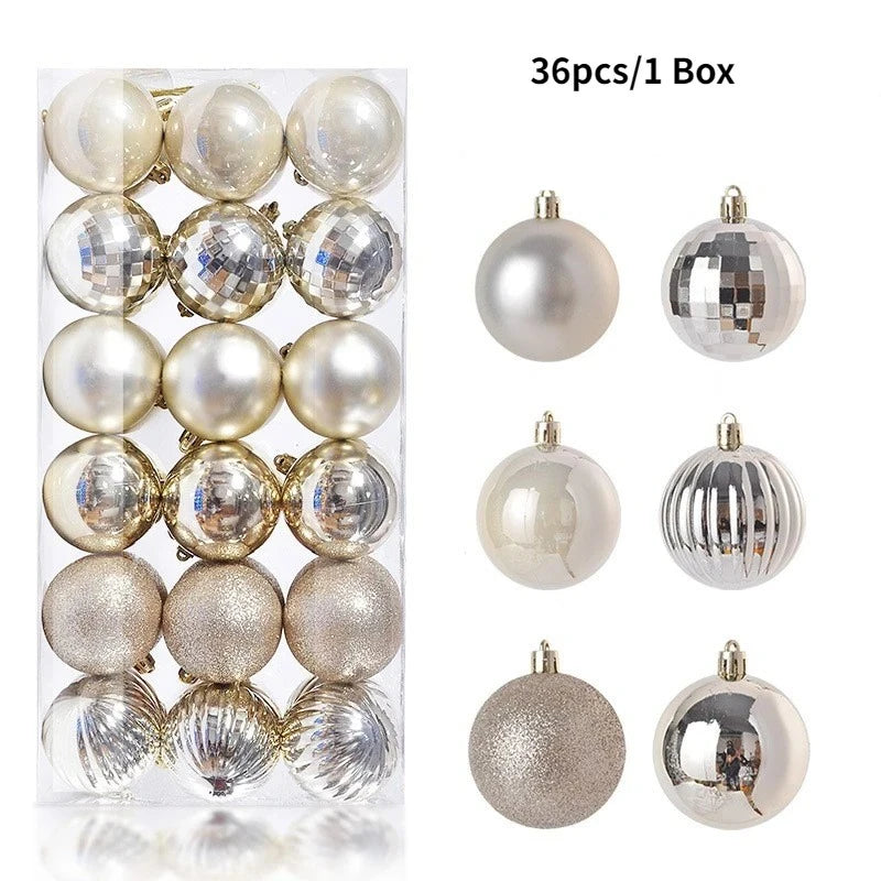 Classic 3CM Christmas Ball Set (36 pcs)