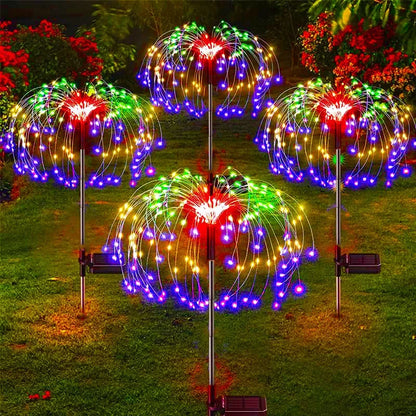 StarlitBurst Solar LED Firework Lights