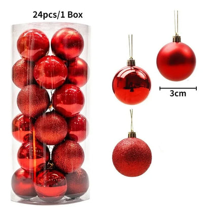 Classic 3CM Christmas Ball Set (36 pcs)