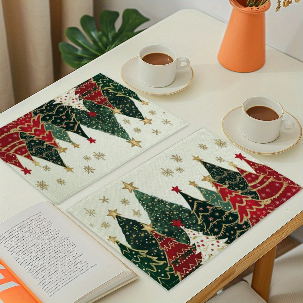 Pine Forest Placemats Set (4/6/8/10 pcs)