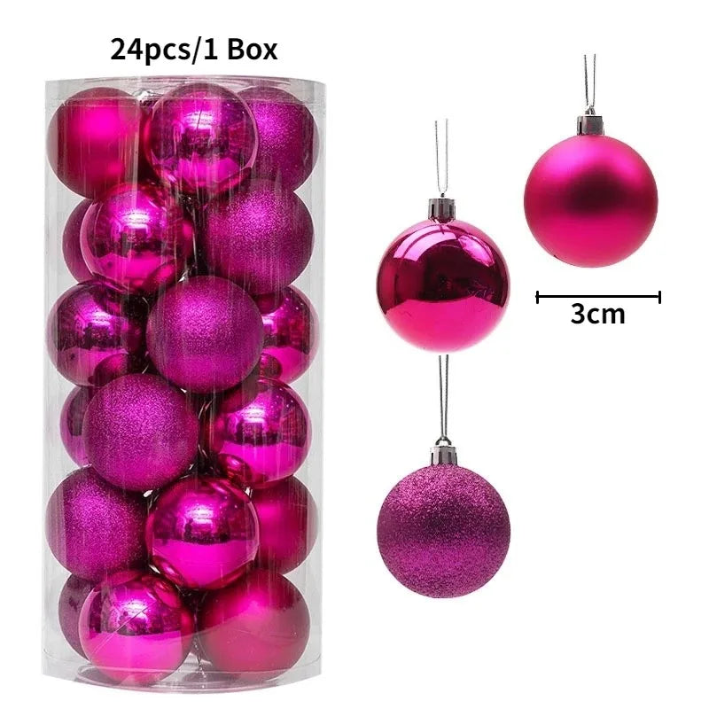 Classic 3CM Christmas Ball Set (36 pcs)