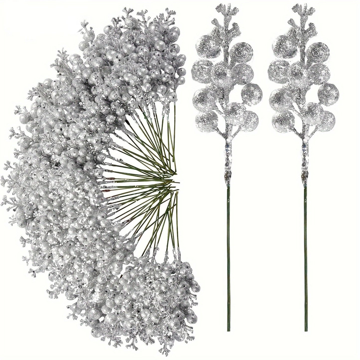 Glitter Bloom Ornament Set (8/15pcs)