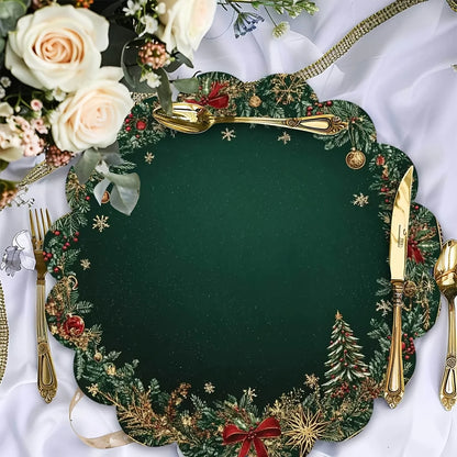 Emerald Luxe Placemats Set (2/4 pcs)