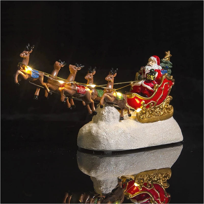 Santa’s Sleigh Village Ornament