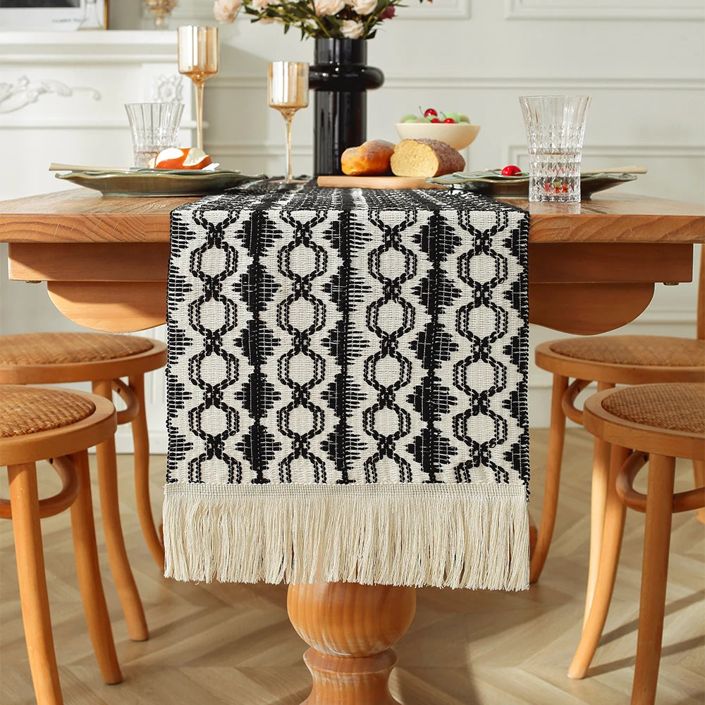 Boho Tassel Table Runner