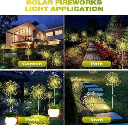 StarlitBurst Solar LED Firework Lights