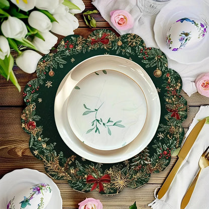 Emerald Luxe Placemats Set (2/4 pcs)