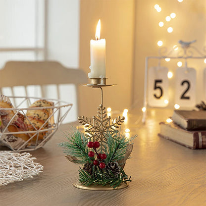 Golden Noel Candle Holder