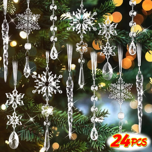 Crystal Snowflake Pendant Set