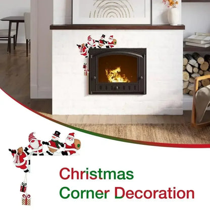 MerryCorner Wooden Door Frame Decor – Santa, Snowman & Reindeer Edition