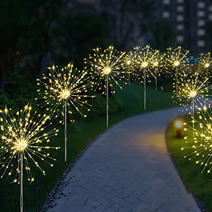 StarlitBurst Solar LED Firework Lights