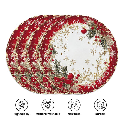 Crimson Gold Placemats Set (4 pcs)