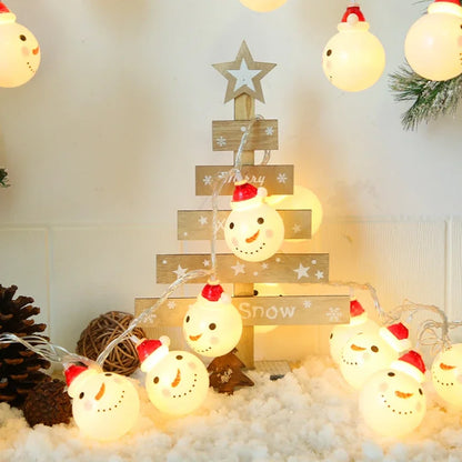 Twinkle Santa & Snowman LED Garland