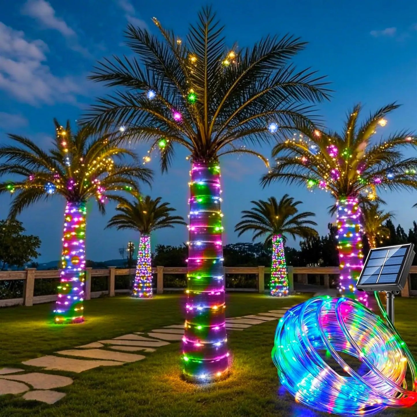 LunaGlow Solar Rope Lights